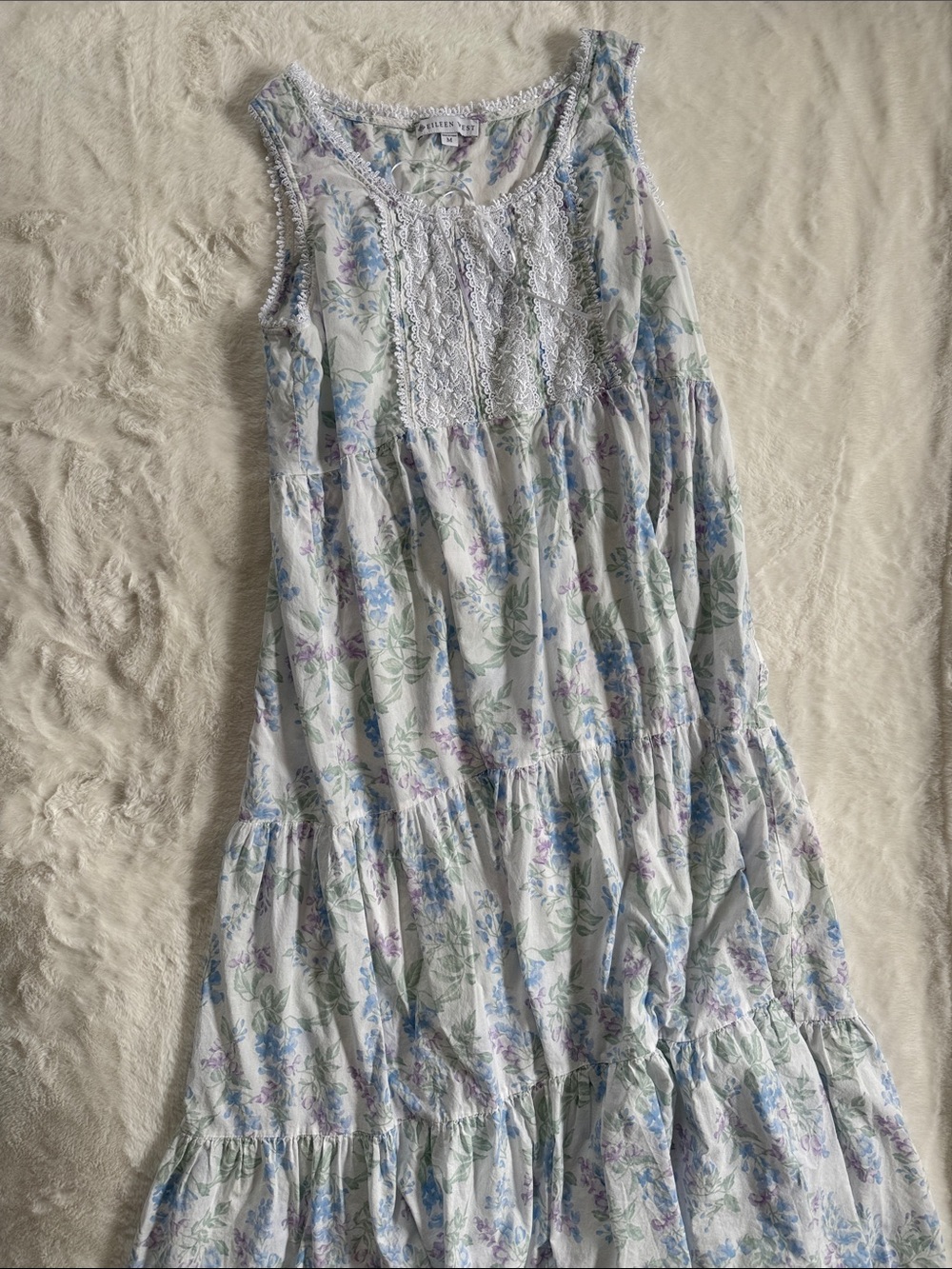 EILEEN WEST LUPINE GARDEN THE "ALEXANDRA" COTTON NIGHTGOWN - Picture 3 of 5